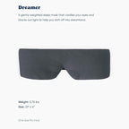 Bearaby Asteroid Grey Sleep Mask 23” x 4” Weighted Eye Mask - Image 2
