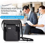 Travel Pouch Neck Wallet Family Passport Holder Organizer Case - Image 6
