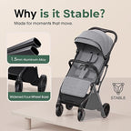 Compact Travel Stroller for Toddlers, Lightweight & Airplane Ready Stroller for - Image 3