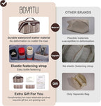 Travel Makeup Bag for Women: Large Capacity Open Flat Make up Bag Set of 3 - Image 3