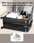 Expandable Checked Luggage, 28 Inch Luggage - Image 3
