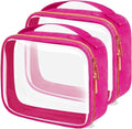 TSA Approved Travel Toiletry Bag, 2 Pack Clear Makeup Bags by FAYORORY