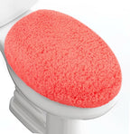 Microfiber Elongated Toilet Seat Cover 19.5"x 15" Machine Washable Solid Toilet by Baahrnom