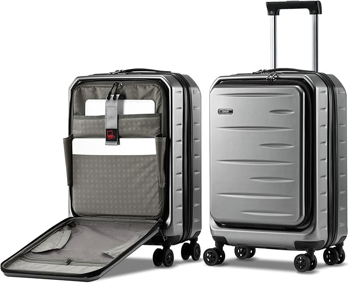 Carry On Luggage 22×14×9 Airline Approved, 20 Inch Lightweight ABS+PC Hard by CENSIEN