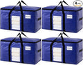 TAILI 4 Pack Dark Blue Extra Large Moving Bags, Heavy Duty Totes by TAILI