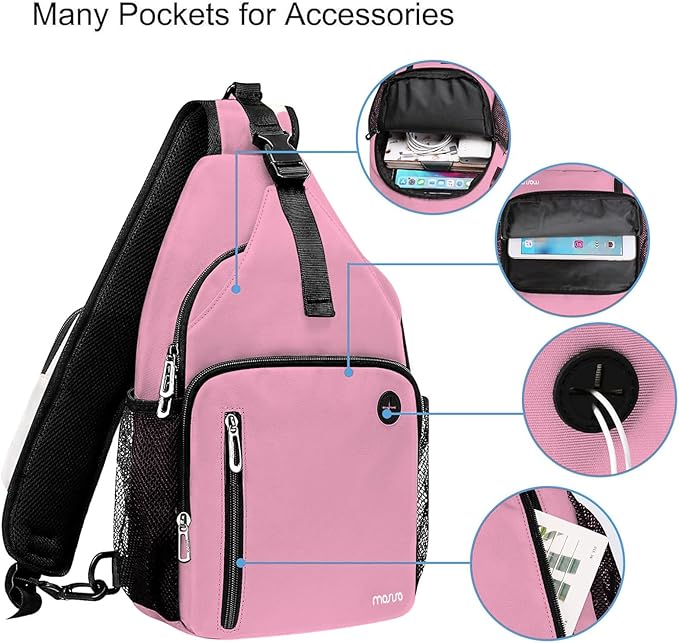 MOSISO Sling Backpack Bag, Crossbody Shoulder Bag Travel Hiking Daypack Chest - Image 3