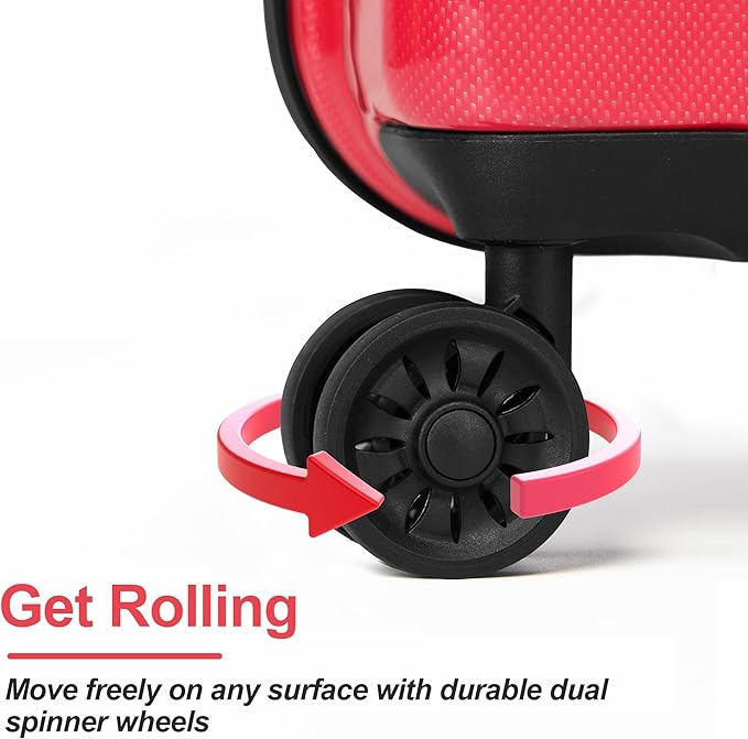 3 Piece Luggage Set, PC+ABS Lightweight Suitcase Sets - Image 4