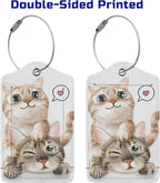 Set of 2 Cute Cats Luggage Tags - Image 5