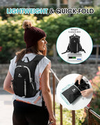 Small Hiking Backpack with Front Phone Holder, Packable Back pack with Chest - Image 4