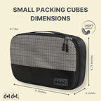 5pc Small Black Packing Cubes for Suitcases - Image 3