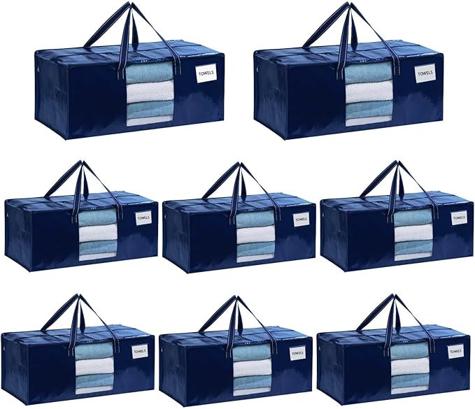 VENO 8 Pack Moving Bags Extra Large Storage Bags by Veno