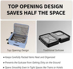 26 Inch Top Opening Checked Travel Luggage Expandable - Image 4