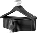 StorageWorks Black Wooden Hangers, 20 Pack Wood Hanger by StorageWorks