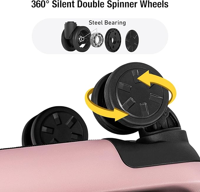 KYME 22-Inch Hardside Small Suitcase, 100% PC Hard Shell - Image 6