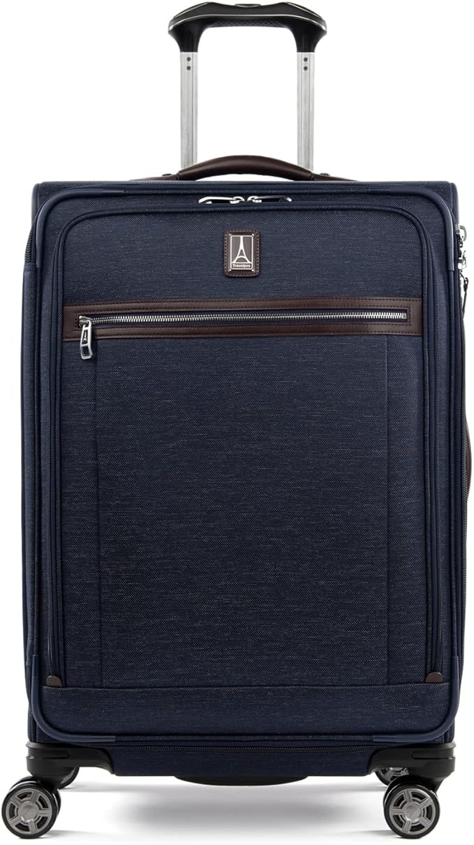 Travelpro Platinum Elite Softside Expandable Checked Luggage, 8 Wheel Spinner by Travelpro