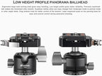 Leofoto Professional Camera Tripod, 4 Leg Sections, 360° Ball Head, Max Load - Image 3