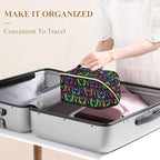 Makeup Organizer Bag, Bright Deer Skulls Travel Makeup Bags Makeup Vanity Case Large Capacity Rhombus Cosmetic Toiletry Bag for Girl Women Ladies
