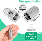 Titanium Keychain Pill Holder Waterproof Lightweight Portable Pocket Mini Pill - Image 2