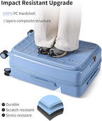 aji Expandable Top Opening Carry On Luggage Airline Approved, 20 Inch - Image 6
