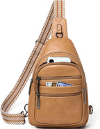 Sling Bag for Women Cross Body Purse Fanny Pack Sling Backpack Vegan Leather by Leresas