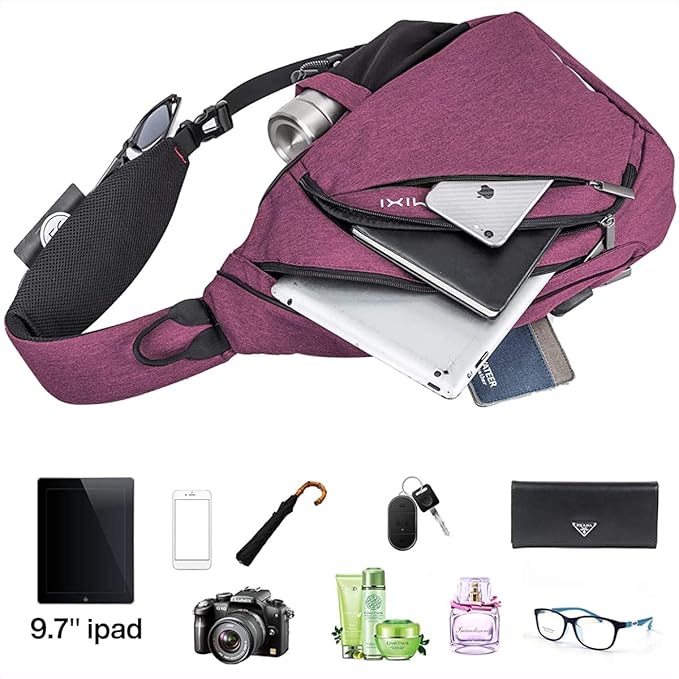 mixi Sling Bag Men Backpack Unisex One Shoulder Bag Hiking Travel Backpack - Image 3