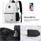 School Backpack, Classic Stone Textured Bookbag Men and Teen Boy Schoolbag - Image 7