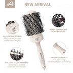 AIMIKE Large Nano Thermal Ceramic Round Brush with Barrel 2.1 inch for Blow Drying, Volume Blow Out and Curling Hair Styling (3.4 inch)