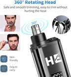 HIENA PRO Professional Hair Clippers for Men, Cordless Hair Clipper for Barber Clippers and Trimmer LED Haircut Set with Foil Shaver, Nose Trimmer, Rechargeable Clippers for Men