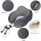 Travel Pillow, Best Memory Foam Neck Pillow Head Support Soft Pillow - Image 5