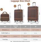 Merax Luggage Set 2 Piece Suitcase Set - Image 3