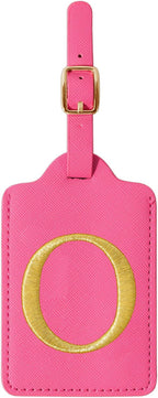 Personalized Initial Rose Red Leather Cute Luggage Tags - Image 9