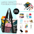 8-Pocket Waterproof Tote for Women -Sandproof Beach Bag - Image 3