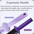 17 Teeth Curly Hair Brush, Curl Defining Brush, Curling Roll Comb, Perfect for Hair Salon & Home Use (Silicone Purple)