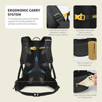 SKYSPER Hiking Backpack for Men Women, 35L Travel Backpack Waterproof Camping - Image 4