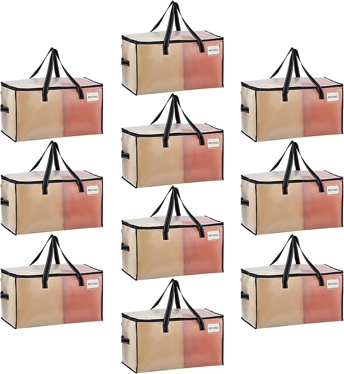 VENO 10 Pack Moving Bags, Comforter and Blanket Storage Bags by Veno
