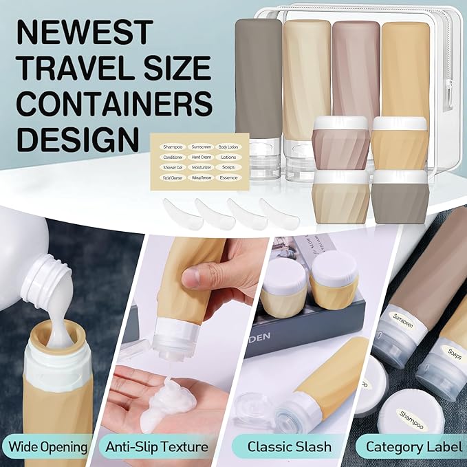 14pack Travel Bottles for Toiletries, TSA Approved Travel Size Toiletries - Image 5