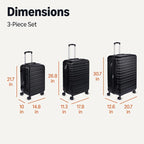 Amazon Basics 3-Piece Set, Hardshell Suitcases - Image 6