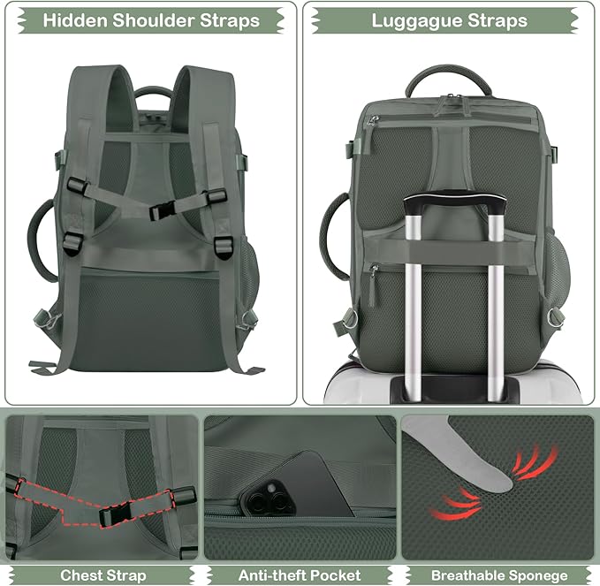 Hanples Extra Large Travel Backpack - Image 9