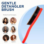 Giorgio GIO1 Gentle Hair Brush Dresser Size. Wet & Dry Pro Hair Brush Detangler. Soft for Sensitive Scalp. Good For Men Women & Kids All hair lengths. Durable and Anti-Static. (Set, Red)