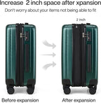 Hanke Expandable Hard Shell Luggage Sets 2 piece Carry on Luggage - Image 3
