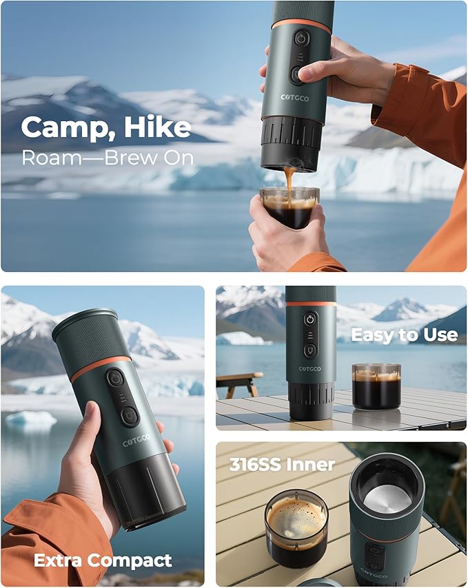 Portable Espresso Maker 20 Bar Self‑Heating & Auto-off | 13500 mAh Battery - Image 7