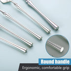 20-Piece Silverware Set for 4, Modern 18/10 Stainless Steel Flatware Set - Image 5