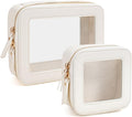 Travel Clear Makeup Bag Set, TSA Approved Cosmetic Bag Case by FFpaw