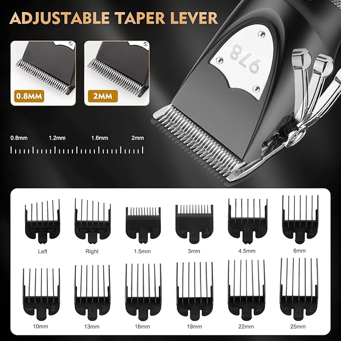 Professional Hair Clipper Set for Men, Barber Kit Clipper and Trimmer Set, Electric Foil Shavers for Men with Travel Case