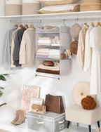 StorageWorks Hanging Closet Organizer, 3-Shelf Hanging Closet Shelves - Image 2