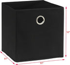 SIMPLE HOUSEWARE 11-Inch Collapsible Fabric Cube Storage Bin - Image 5