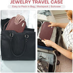 Jewelry Travel Case Organizer for Necklaces, Soft Sided - Image 6