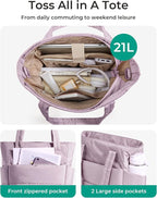 BAGSMART Tote Bag for Women, Lightweight Puffy Tote Bag - Image 4