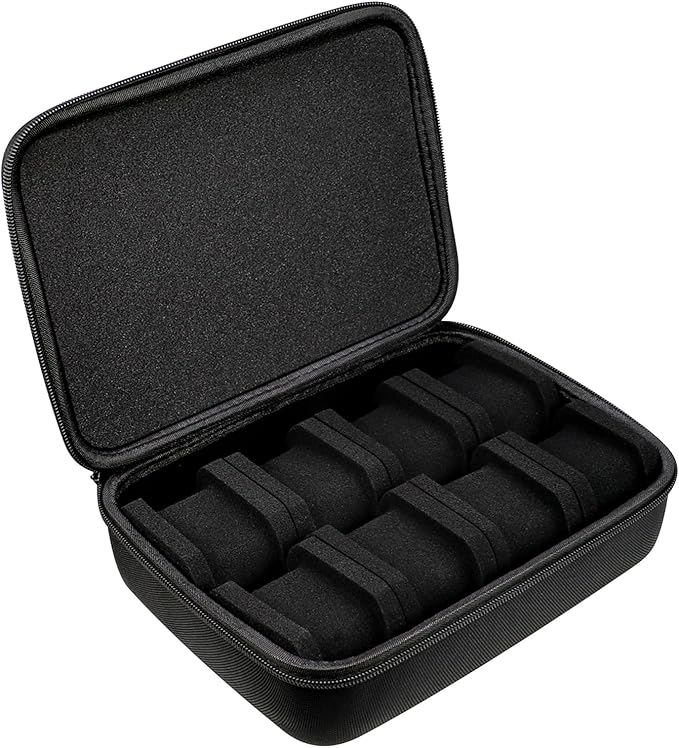 Juntan 8 Slots Hard Watch Travel Case, Portable Nylon Zipper Storage Organizer - Image 4