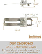 Greatim Portable Door Lock for Travel Hotel Safety, Stainless Steel Security - Image 4